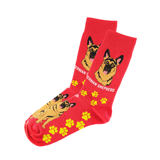 German Shepherd Socks Unisex Unique Fun Design   Fits All, 70% Cotton, 25% Spandex, 5% Elastic