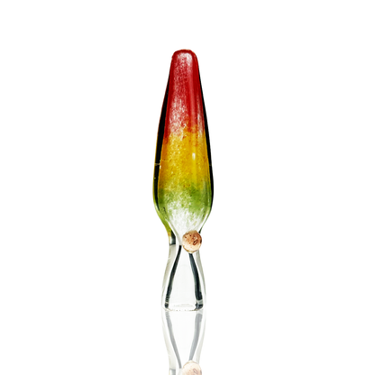 4" Rasta Chillum One Hitter Frit Glass