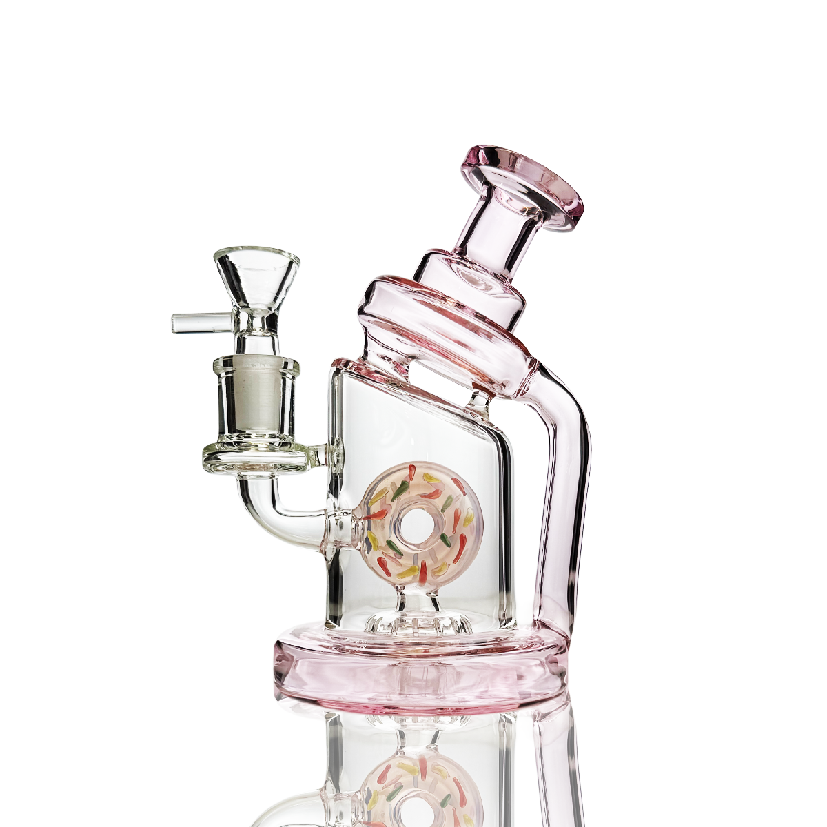 6" Donut Shower Water Pipe with 14mm Male Bowl