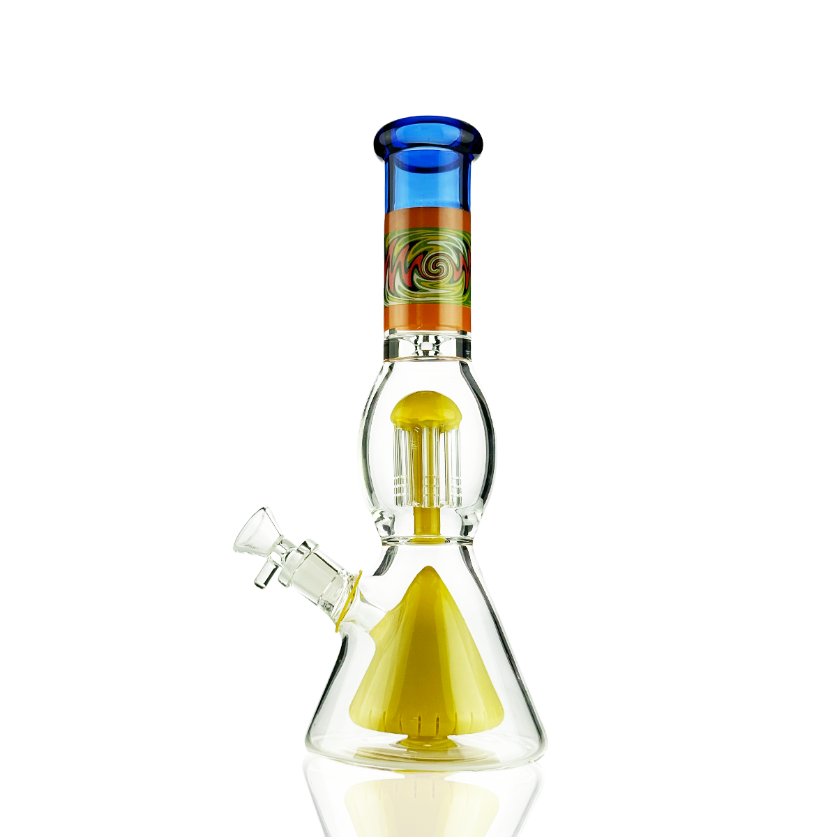 11" Beaker with Double Percolator and 14mm Male Bowl