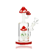 8" Mushroom Rod Color Water Pipe Bong with Shower and 14mm Male Bowl