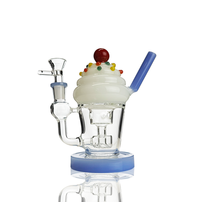 7" Ice Cream Water Pipe with Shower Bong and 14mm Male Bowl