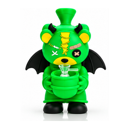 5-Inch Silicone Bear-Bat Water Pipe with 14mm Male Bowl