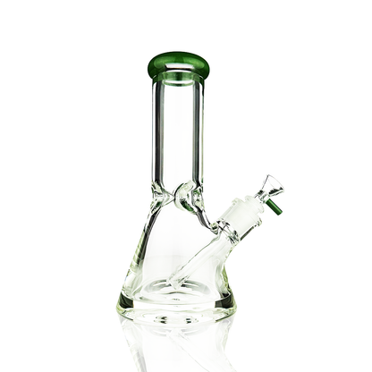 10" 9mm Beaker Thick Base with Rod Color and 14mm Male Bowl