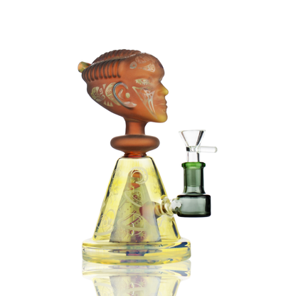 8" Egyptians Fume Glass Water Pipe with 14mm Male Bowl