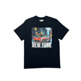 NEW YORK Half Sleeve Black T-shirt Printed - 93% Cotton 7% Elastic