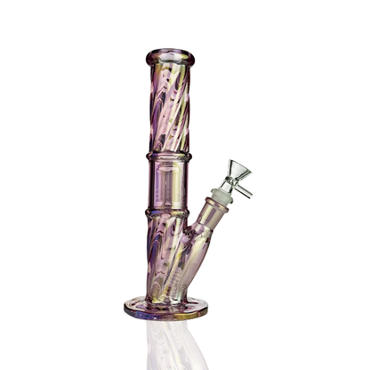 10-Inch Electro-Plated Straight Shooter Water Pipe