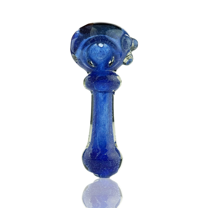 4" Color Frit Glass with Color Tube Head Hand Pipe Spoon