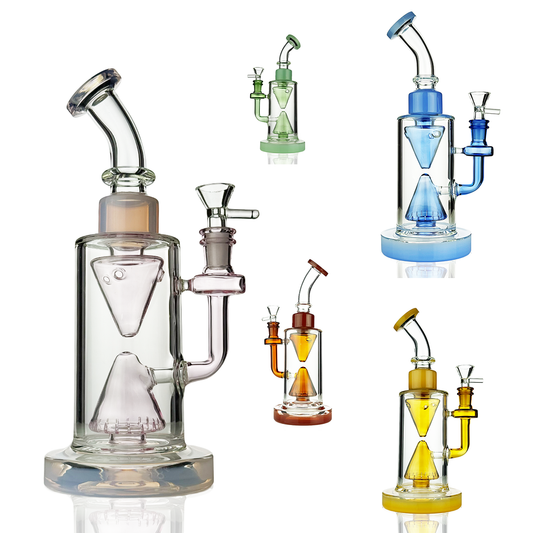 10" Pyramid Shower Water Pipe Rig with 14mm Male Bowl