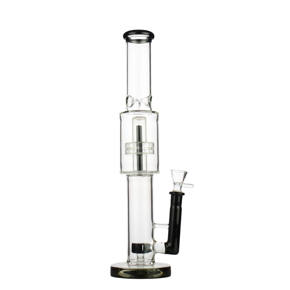 14" Dual Perc Water Pipe with 14mm Bowl