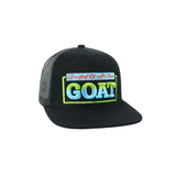 GOAT Embroidered Snapback Hat Corduroy and Mesh Back