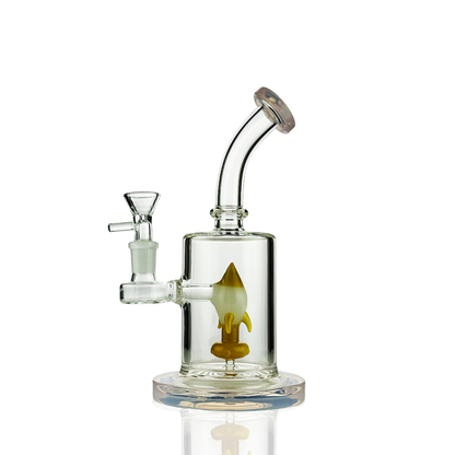 8" Water Pipe Bong with Rocket Shower 14mm Male Bowl