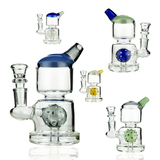 5" Water Pipe Rig with Shower and 14mm Male Bowl