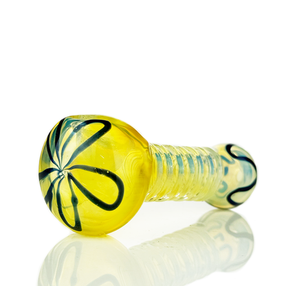 4.5" Silver Fume Glass with Spiral Glass Design