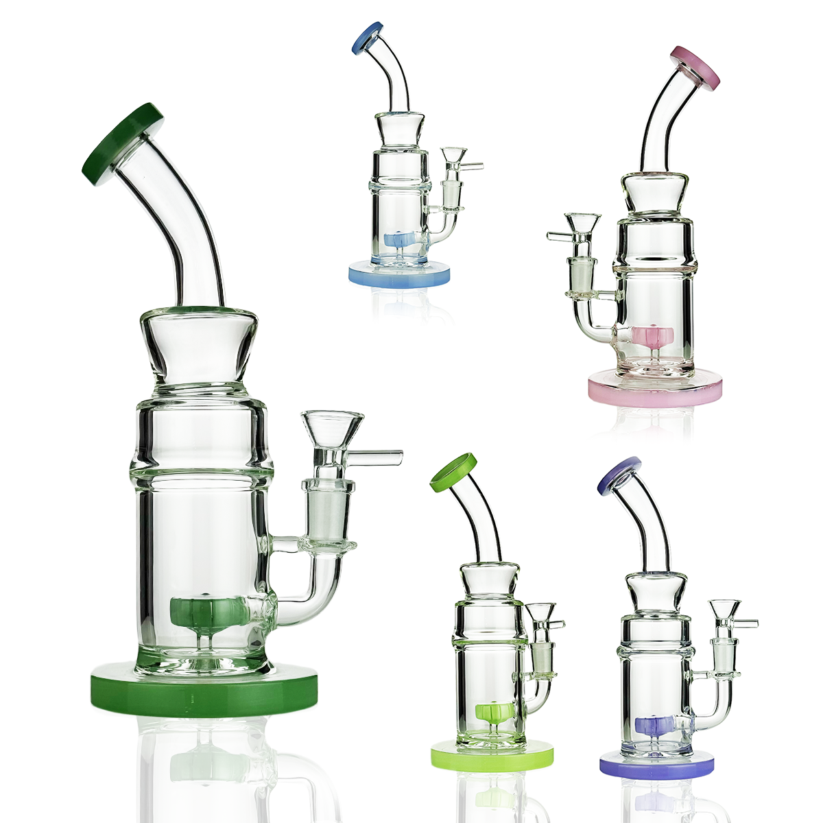 8" Slime Shower Water Water Pipe Bong with 14mm Male Bowl
