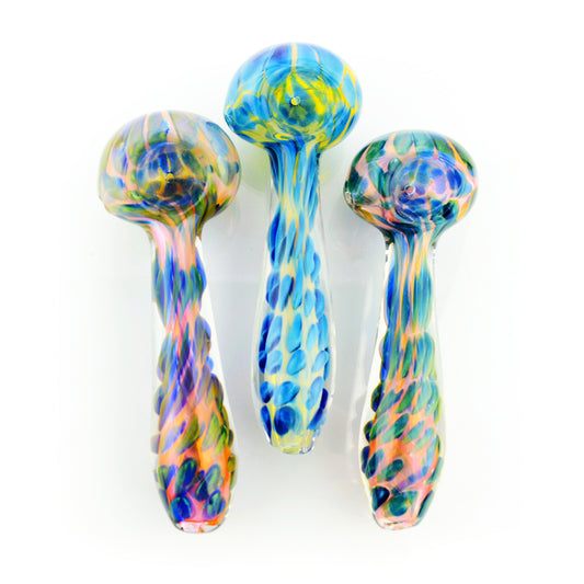 5" Gold Fume Hand Pipe with Color Bubble - LA Wholesale Kings