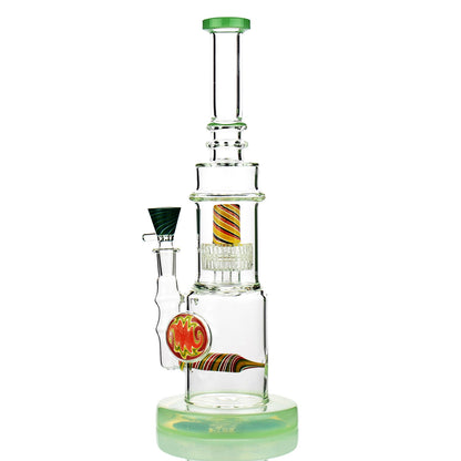 12" Reversal Art with -Line Perc and Matrix Shower, Reversal 14mm Male Bowl