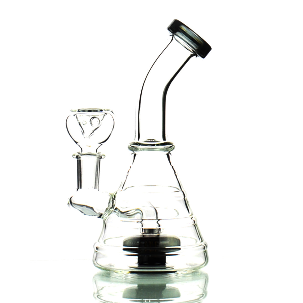 6" Bong Ring Body Conical with Round Perc and 14mm Male Bowls - LA Wholesale Kings