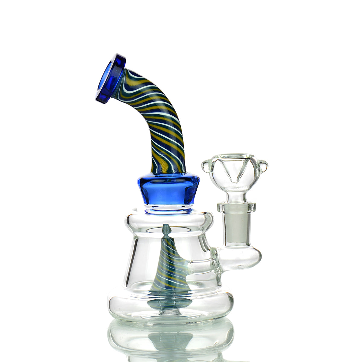 7" Twisted Reversal Art Bong with 14mm Male Bowl