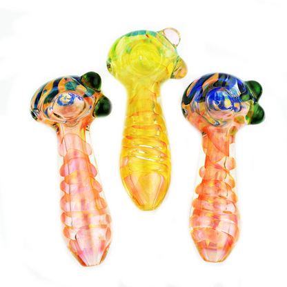 4.5" Gold Fume Swirling Glass Art Approx 155g - LA Wholesale Kings