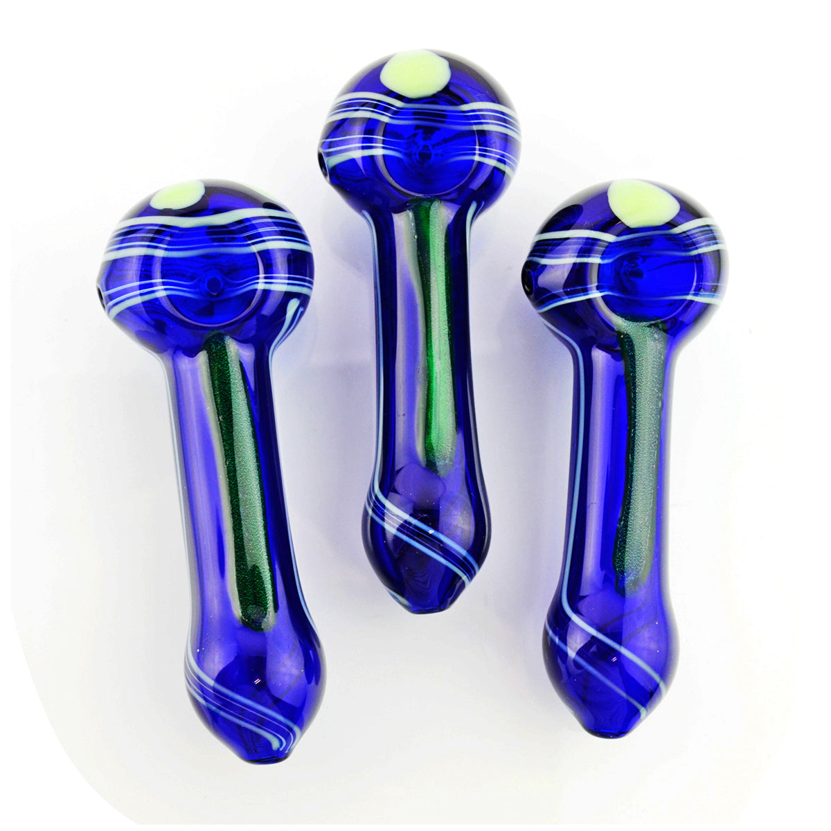 5" Blue Dicro Spoon Hand Pipe Approx 110g - LA Wholesale Kings