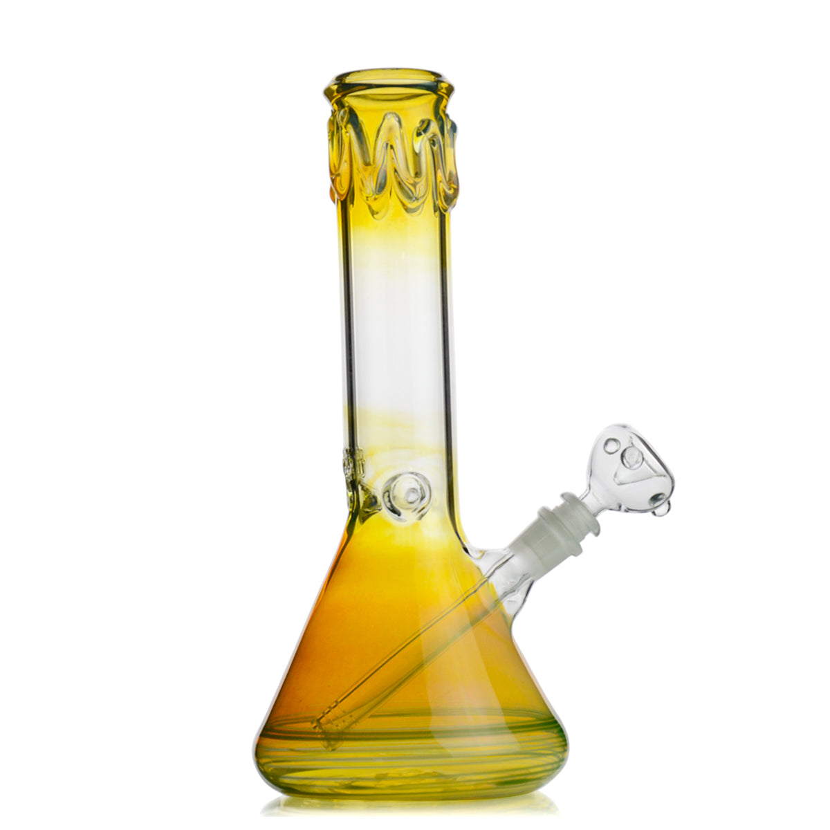 12" Fumed Beaker with Color Lines US MADE - LA Wholesale Kings