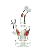 7" Flower Sticker Water Pipe with 14mm Male Bowl