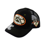 Snapback "Hunting Fishing" Hat Net Back Embroidered