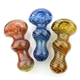 4" Hand Pipe Mulit Color Frit Twist Color Lines Approx 140 Grams - LA Wholesale Kings
