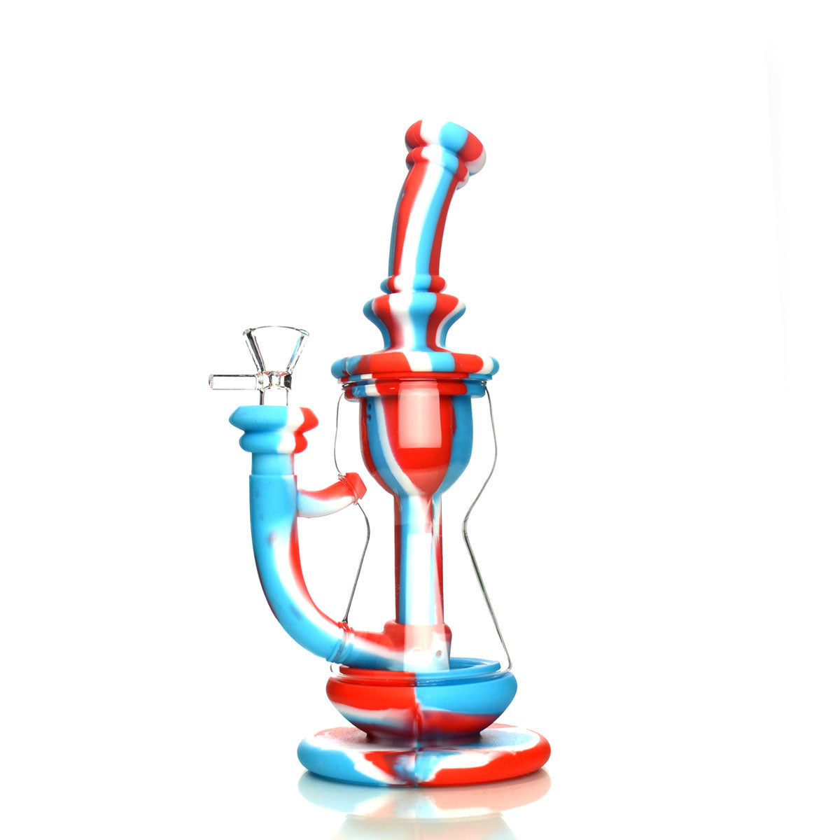 10" Silicone Glass Water Pipe with 14mm Male Bowl