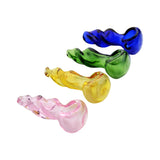 2.5" Twisting Color Tube Glass Hand Pipe Spoon Approx 45g