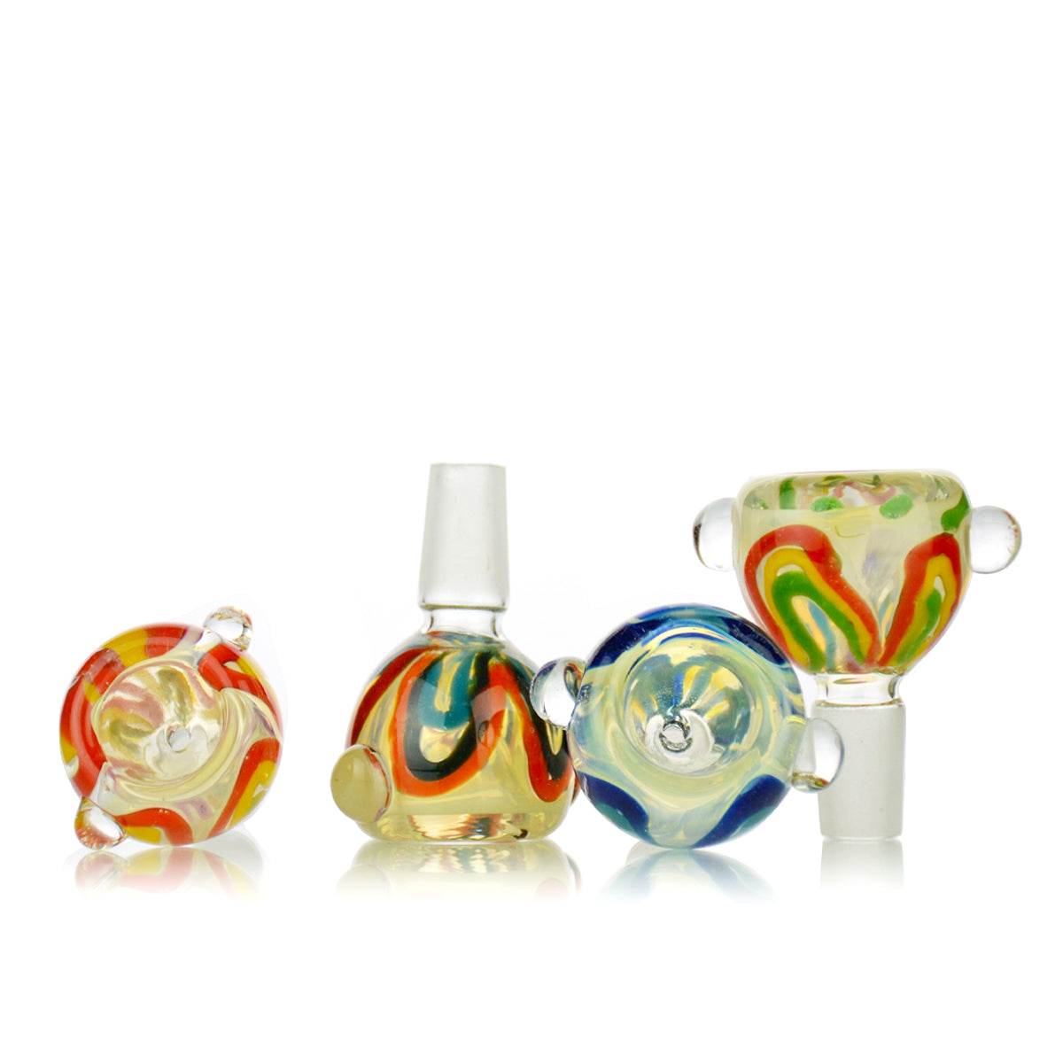 14mm Male Fume Glass Bowl Flower Design - LA Wholesale Kings