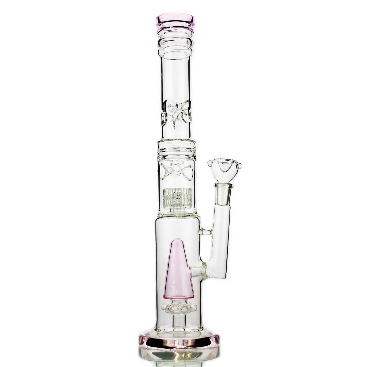 16" Water Pipe Multi Perc with Ice Catcher 18mm Male Bowl Included - LA Wholesale Kings