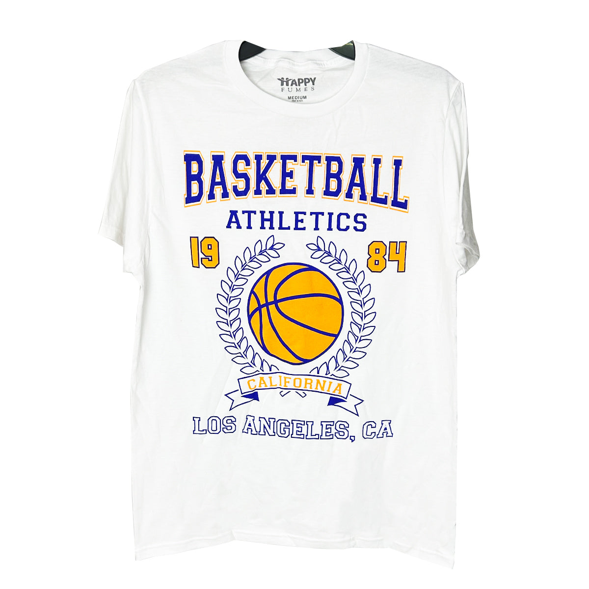 Basketball White Short Sleeve T-Shirt - Pack of 6 Units  1S, 2M, 2L, 1XL