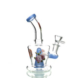 7" Flower Sticker Water Pipe with 14mm Male Bowl
