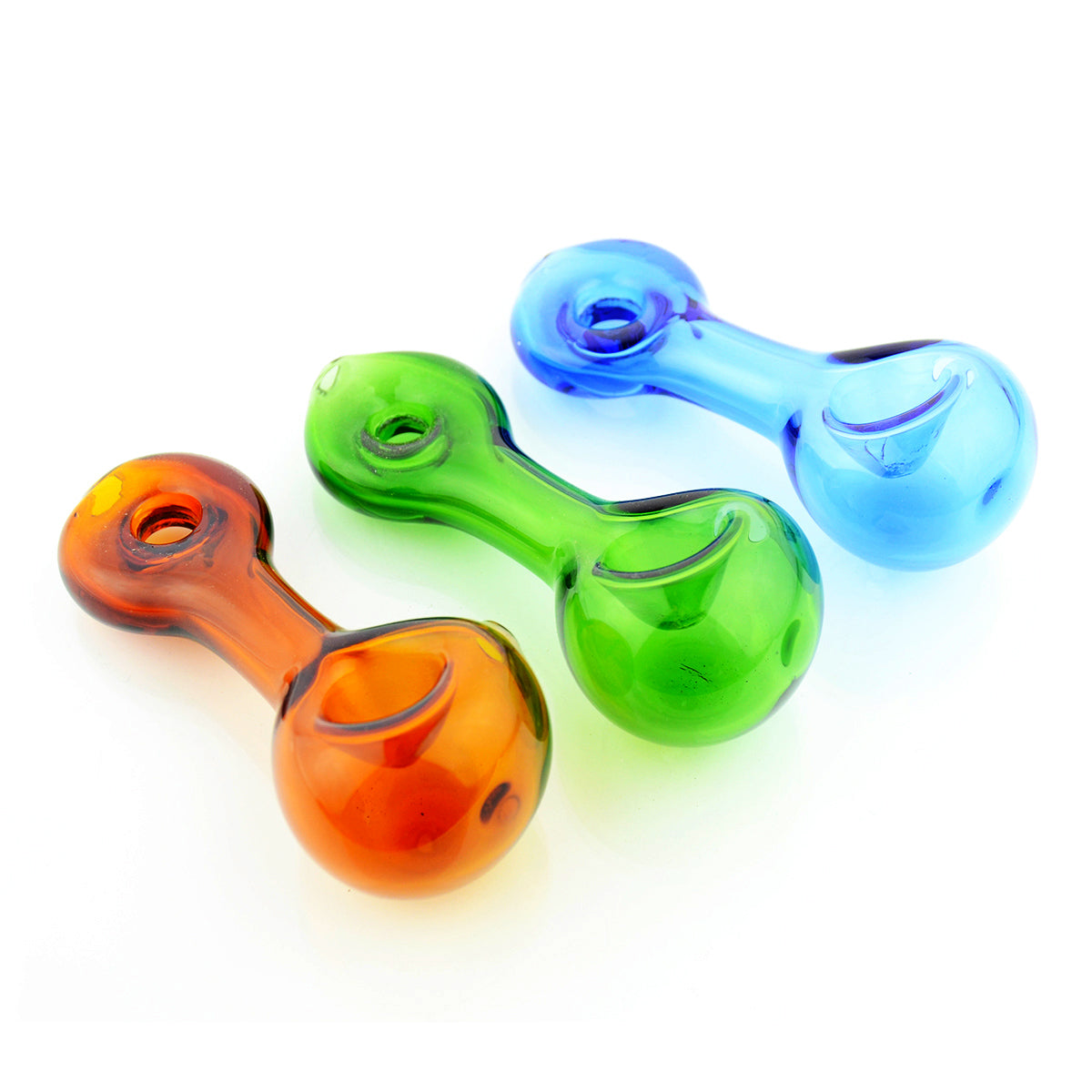 3.5" Hand Pipe Color Tube Glass Donut Mouth - LA Wholesale Kings