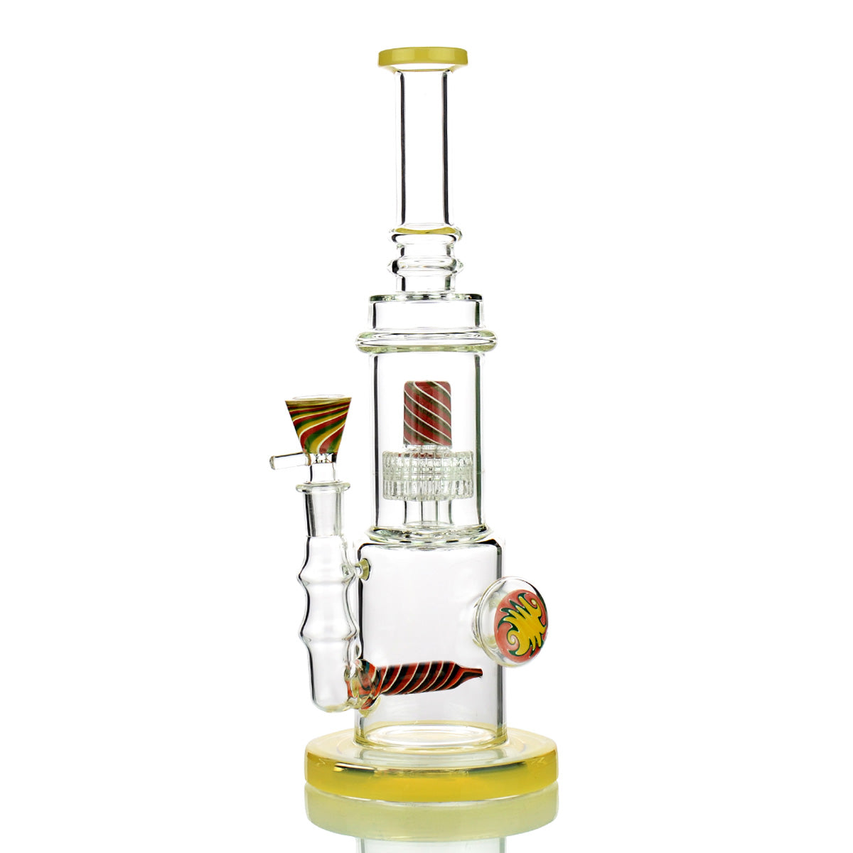 12" Reversal Art with -Line Perc and Matrix Shower, Reversal 14mm Male Bowl