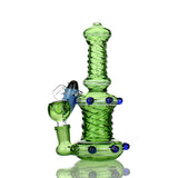7.5" Bee Art Water Pipe with Color Tube Glass and 14mm Male Bowl