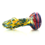 5" Gold Fume Glass with Knockers 200G and Frit Glass Art