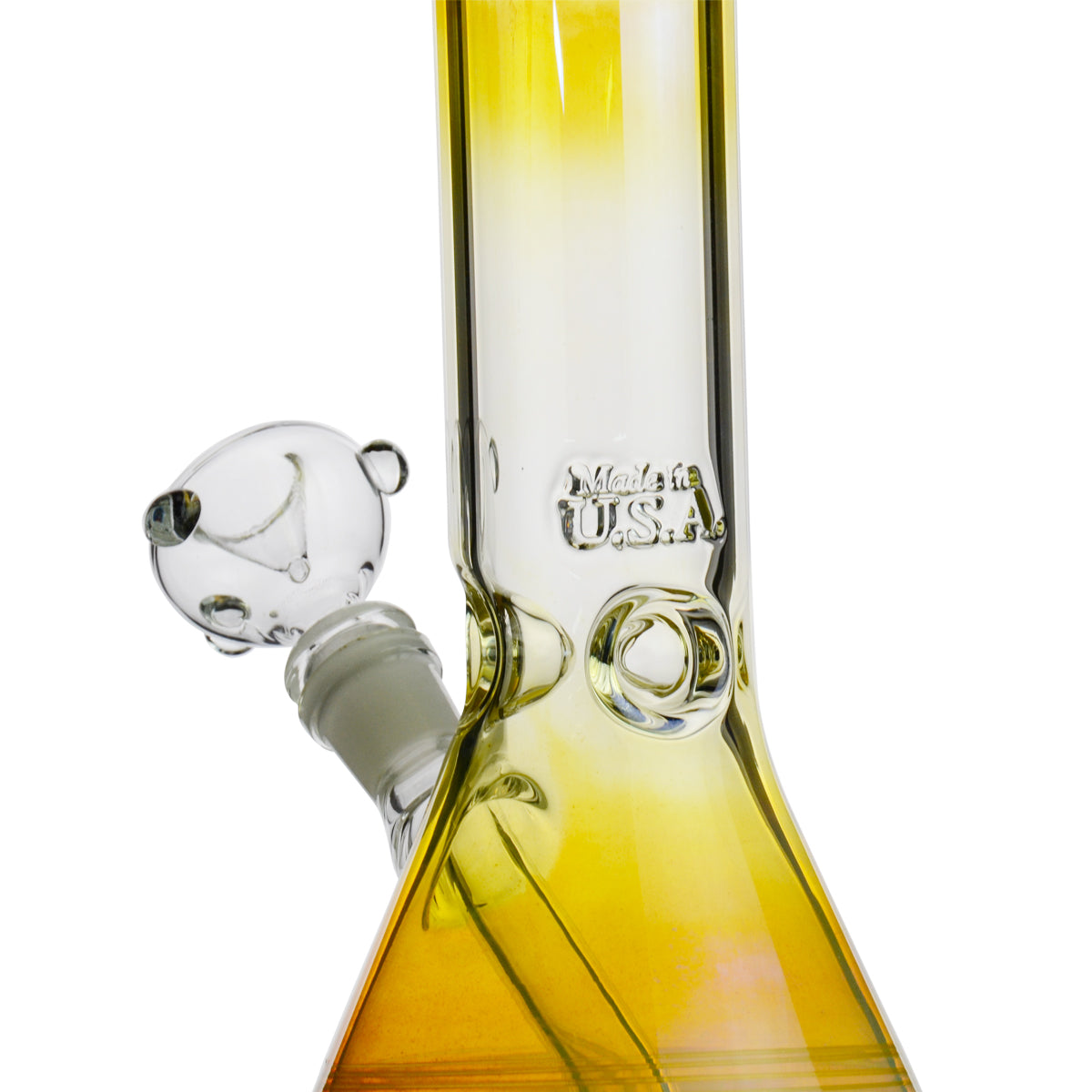 12" Fumed Beaker with Color Lines US MADE - LA Wholesale Kings
