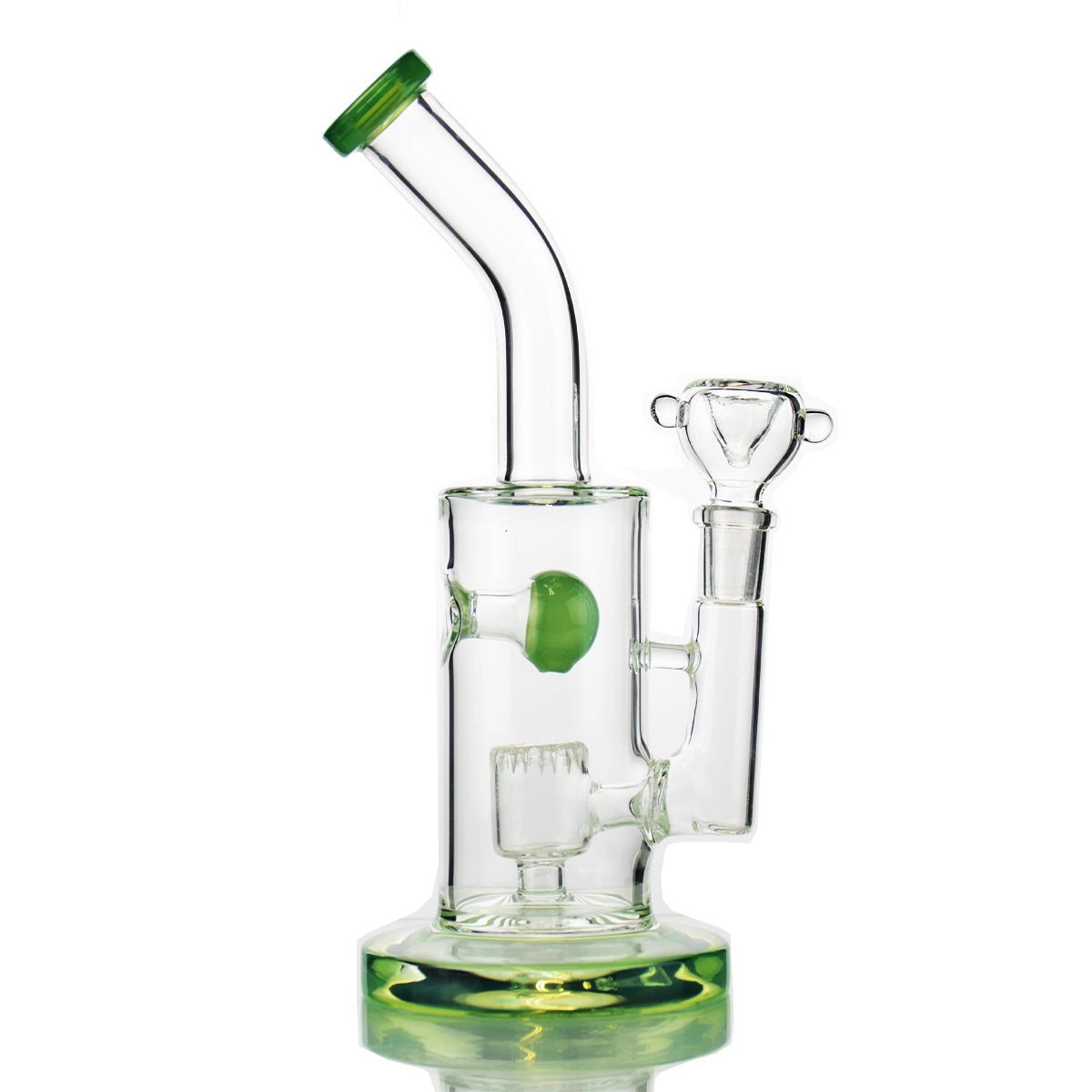 8" Water pipe with Round Perc 14mm Male Bowl Included - LA Wholesale Kings