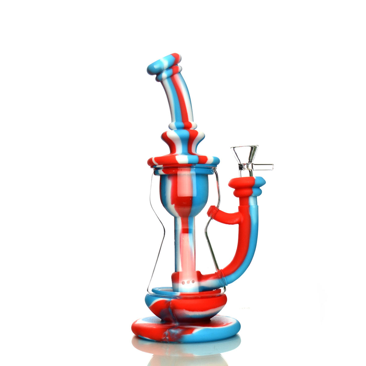10" Silicone Glass Water Pipe with 14mm Male Bowl