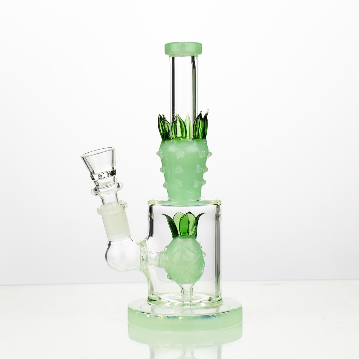 7.5" Pineapple Perc Water Pipe with 14mm Male Bowl
