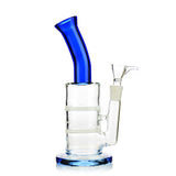 8" Bong with Double Honeycomb Perc 14mm Male Bowl Included - LA Wholesale Kings