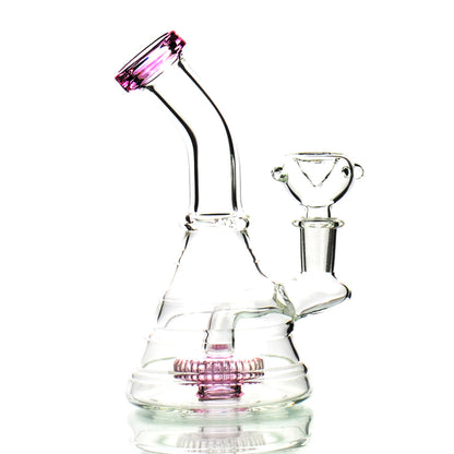 6" Bong Ring Body Conical with Round Perc and 14mm Male Bowls - LA Wholesale Kings