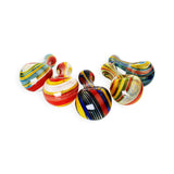 5" Hand Pipe Fancy Color Stripes Art Spoon - LA Wholesale Kings