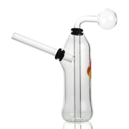 6" Heavy Glass Oil Burner with Sticker - LA Wholesale Kings