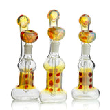 8" Bubbler Fumed Color Dots and 14mm Male Bowl Included Approx 165 Grams - LA Wholesale Kings