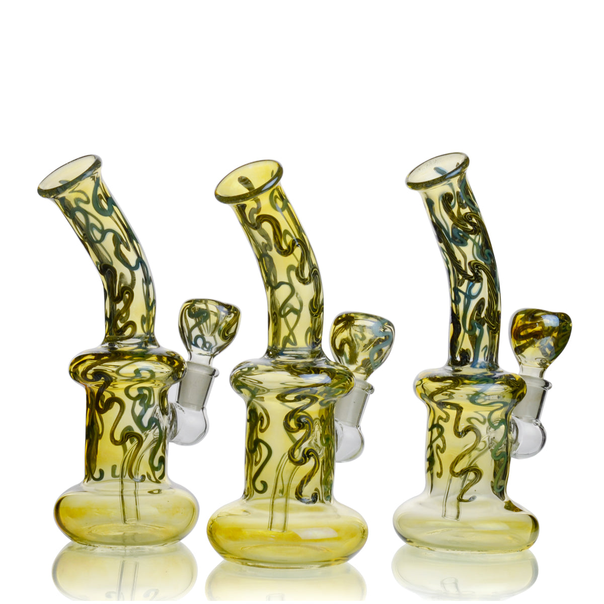 8" Fumed Body Twisting Designs 14mm Male Bowl Included Approx 230 Grams - LA Wholesale Kings