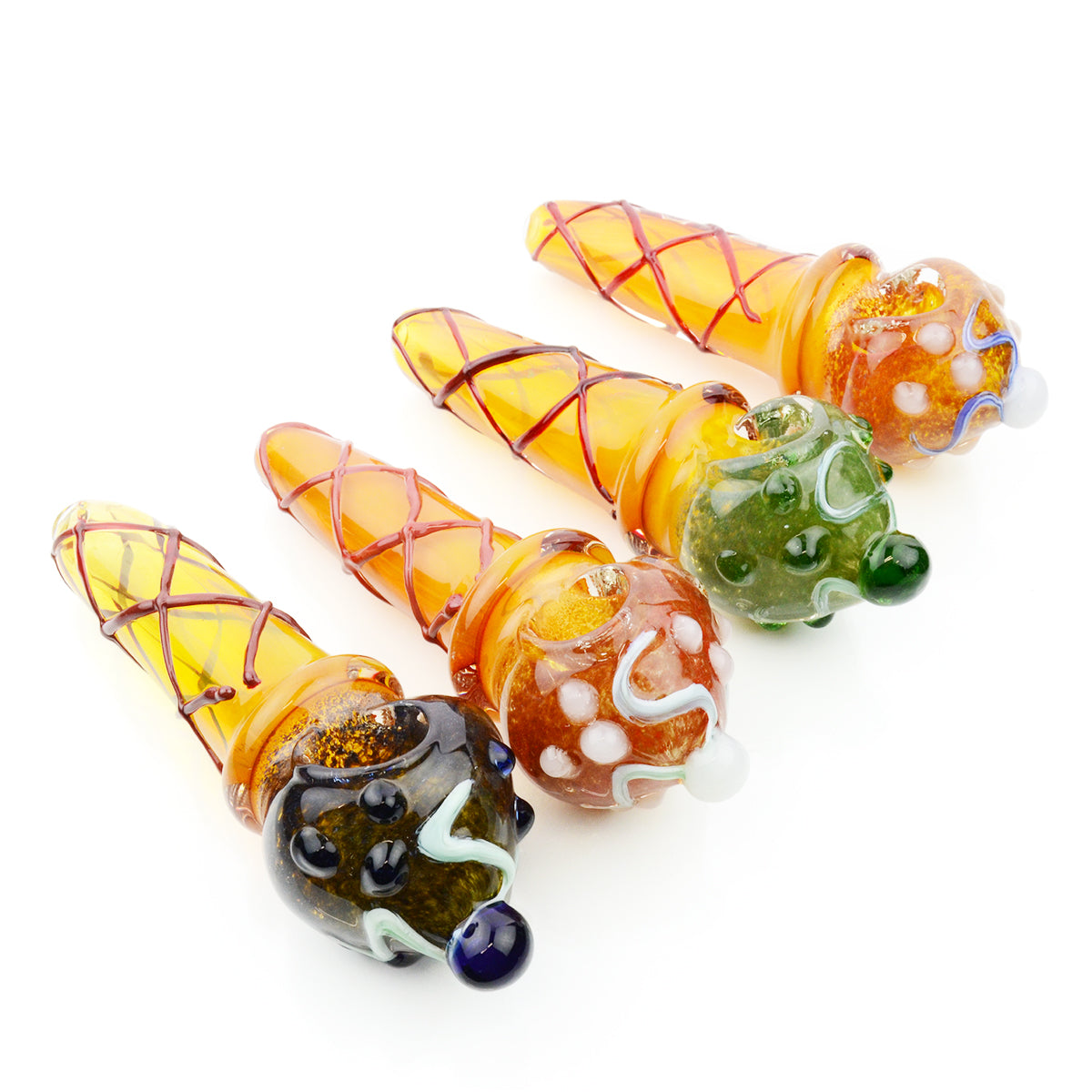 5" ICE CREAM DESIGN FRIT HAND PIPE - LA Wholesale Kings